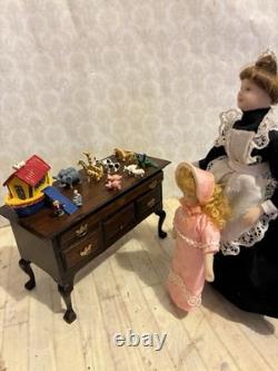 Dolls House 1/12 Scale Warwick Miniatures Hand Painted Pewter Noah's Ark Set Toy