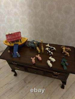 Dolls House 1/12 Scale Warwick Miniatures Hand Painted Pewter Noah's Ark Set Toy