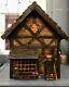 Dolls House 1/12th Ooak Autumn Witch Cabin Fully Furnished Solid Wood, Unique