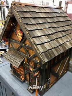 Dolls House 1/12th OOAK Autumn Witch Cabin Fully Furnished Solid Wood, Unique