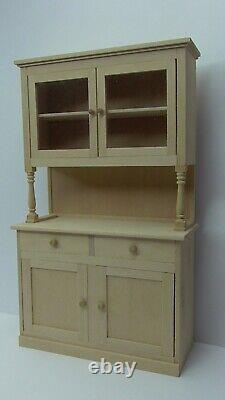 Dolls House 12th scale Plain Wood Glazed top dresser Quality HM59
