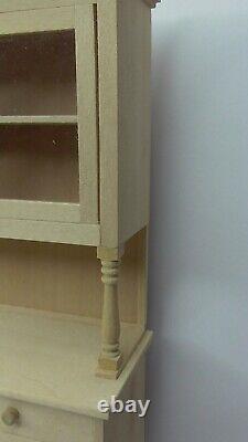 Dolls House 12th scale Plain Wood Glazed top dresser Quality HM59