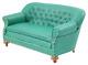 Dolls House 1880 Green Leather Club Sofa Jbm Miniature Living Room Furniture