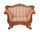 Dolls House American Armchair Walnut Red Jbm Miniature Living Room Furniture