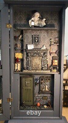 Dolls House Antique Clock Case Victorian 1900 Spooky Diorama Ghost