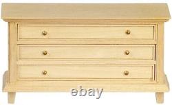 Dolls House Bare Wood Country Chest of Drawers JBM Miniature Bedroom Furniture