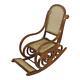 Dolls House Boston Rocking Chair Walnut & Cane Rocker Jbm Miniature Furniture