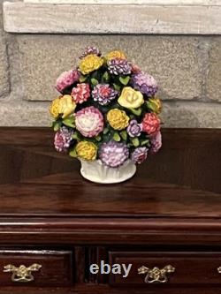 Dolls House Bronze Olszewski Goebel Miniatures Ornament Floral Display NIB