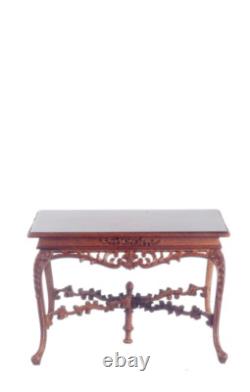 Dolls House Buffet Table Walnut Colour Ornate Miniature 112th Scale FREE P&P