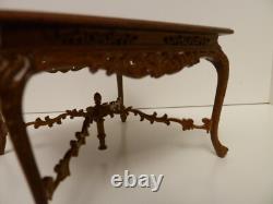 Dolls House Buffet Table Walnut Colour Ornate Miniature 112th Scale FREE P&P
