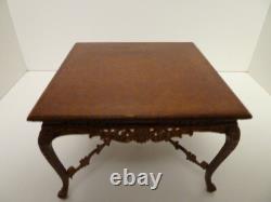 Dolls House Buffet Table Walnut Colour Ornate Miniature 112th Scale FREE P&P