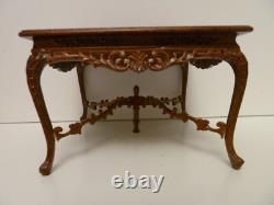 Dolls House Buffet Table Walnut Colour Ornate Miniature 112th Scale FREE P&P
