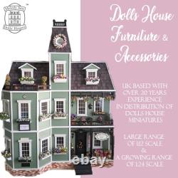 Dolls House Bureau Secretary Desk Walnut JBM Miniature Study Office Furniture