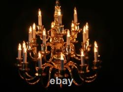 Dolls House Chandelier 24 Arm Candle 12V Electric Miniature 112th Scale (GMB)