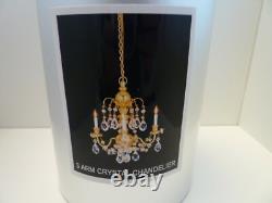 Dolls House Chandelier 3 Arm Crystal Pieces 12V Electrics Miniature 112th Scale