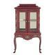 Dolls House China Cabinet On Legs Mahogany Hand Painted Jbm Miniature Furniture