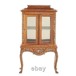 Dolls House China Cabinet on Legs Walnut Hand Painted JBM Miniature Furniture