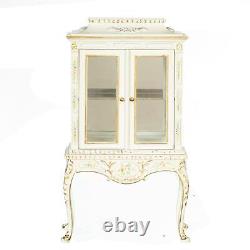 Dolls House China Cabinet on Legs White Hand Painted JBM Miniature Furniture