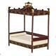 Dolls House Chinese Mahogany Double Four Poster Day Bed Jbm Bedroom Furniture
