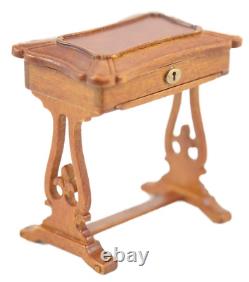 Dolls House Chinese Needlework Sewing Box Miniature Walnut JBM Miniature 112