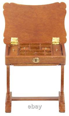 Dolls House Chinese Needlework Sewing Box Miniature Walnut JBM Miniature 112