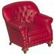 Dolls House Club Armchair 1880 Red Leather Jbm Miniature Living Room Furniture