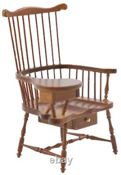 Dolls House Comb Back Walnut Windsor Chair JBM Miniature Furniture