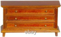 Dolls House Country Walnut Chest of Drawers JBM Miniature Bedroom Furniture 112
