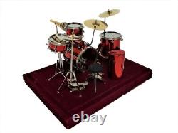 Dolls House Drum Kit Red Miniature Pub Group Band Concert Instrument 112 Scale