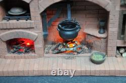 Dolls House Fireplace Handmade Red Brick Colonial Miniature Fireplace