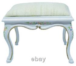 Dolls House French Baroque White Piano Bench JBM Miniature Music Room Furniture