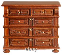 Dolls House French Louis XV Carved Chest of Drawers JBM Miniature Furniture