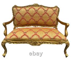 Dolls House Gold Louis XV Rococo Gold Sofa Settee Miniature JBM Furniture 112