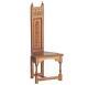 Dolls House Gothic Tall Back Side Chair Jbm Miniature Walnut Dining Furniture