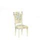 Dolls House Hand Painted White Floral Chair Jbm Miniature Dining Room Furniture