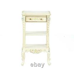 Dolls House Hand Painted White Side End Table JBM Miniature Furniture