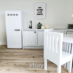 Dolls House Kitchen, Full Set with Smeg Fridge, Dining & Accessories, 112