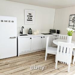 Dolls House Kitchen, Full Set with Smeg Fridge, Dining & Accessories, 112
