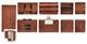 Dolls House Kitchen Furniture Set Walnut Jbm Miniature