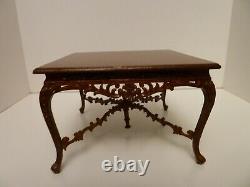 Dolls House Lounge Platinum Walnut Square Miniature 112th Buffet Table