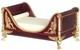 Dolls House Mahogany Ferdinand Ii Single Sleigh Bed Jbm Miniature Furniture 112