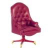 Dolls House Mahogany Red Resolute Desk Chair Miniature Office Study Furniture