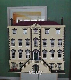 Dolls House Mansion with lights and furniture