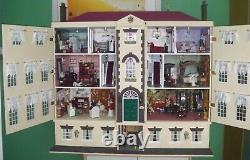 Dolls House Mansion with lights and furniture