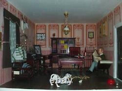 Dolls House Mansion with lights and furniture