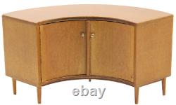 Dolls House Mid Century Modern Walnut Corner Cabinet JBM Miniature Furniture