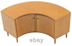 Dolls House Mid Century Modern Walnut Corner Cabinet JBM Miniature Furniture