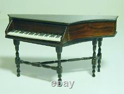 Dolls House Miniature 1/12 Scale Spinet/piano And Stool By Linda Grant 1995