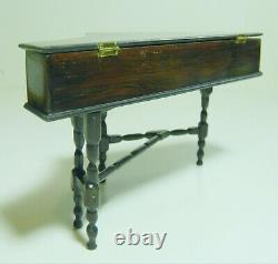 Dolls House Miniature 1/12 Scale Spinet/piano And Stool By Linda Grant 1995