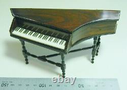 Dolls House Miniature 1/12 Scale Spinet/piano And Stool By Linda Grant 1995